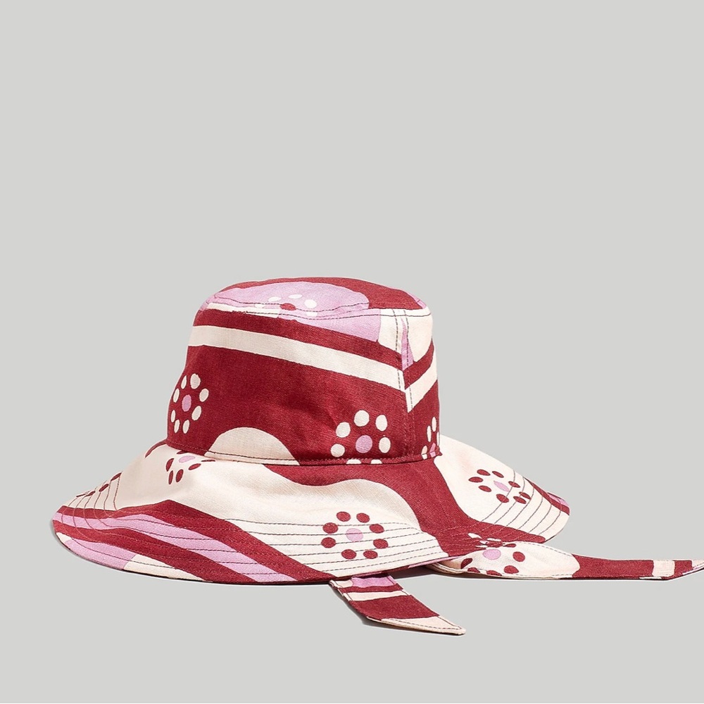 NWT Madewell Lantern Bucket Hat in Geodaisy Batik Summer Beach Hat